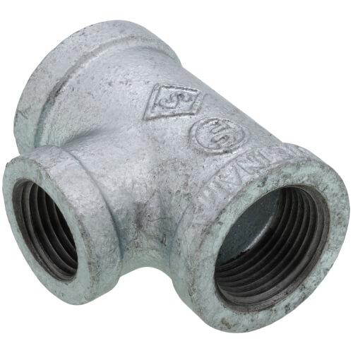 Main product image of 3/4" x 3/4" x 1/2" Galvanized Reducing Tee