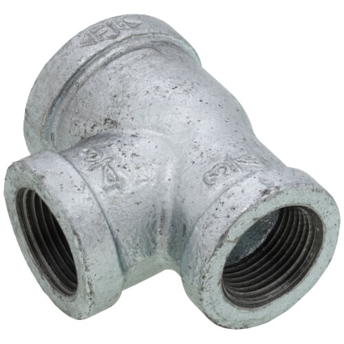 1" x 3/4" x 3/4" Galvanized Reducing Tee