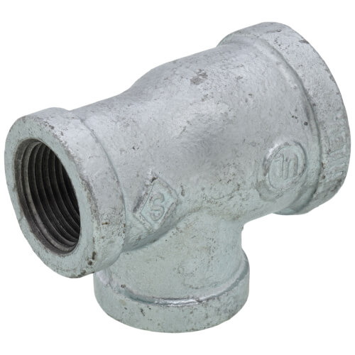 1" x 3/4" x 3/4" Galvanized Reducing Tee