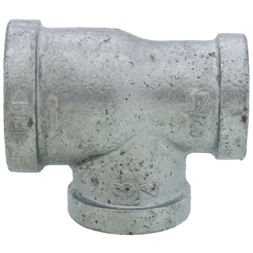 1" x 3/4" x 3/4" Galvanized Reducing Tee