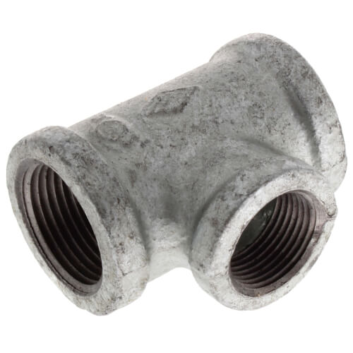 Main product image of 1" x 1" x 3/4" Galvanized Reducing Tee