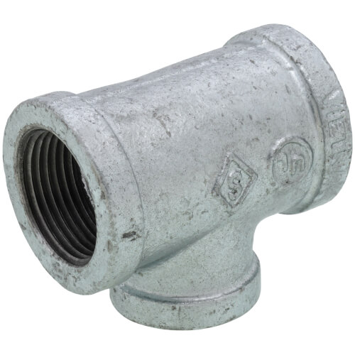 1" x 1" x 3/4" Galvanized Reducing Tee