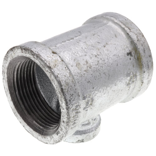 Main product image of 1-1/4" x 1-1/4" x 1/2" Galvanized Reducing Tee
