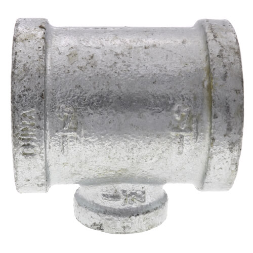 Main product image of 1-1/4" x 1-1/4" x 1/2" Galvanized Reducing Tee
