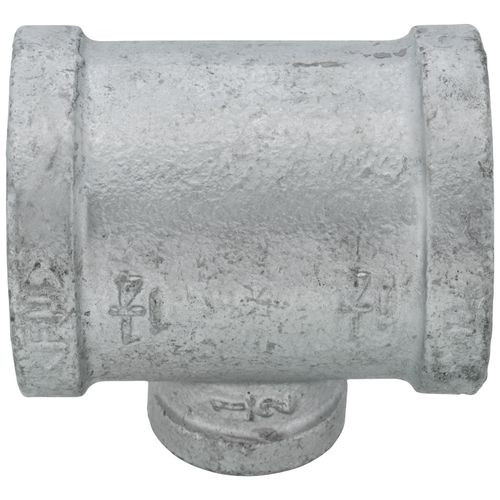 Main product image of 1-1/4" x 1-1/4" x 1/2" Galvanized Reducing Tee
