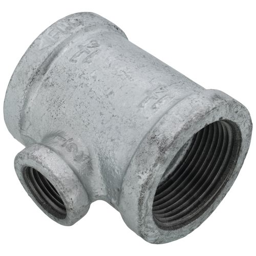 Main product image of 1-1/4" x 1-1/4" x 1/2" Galvanized Reducing Tee