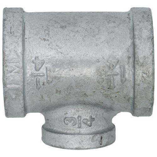 Main product image of 1-1/4" x 1-1/4" x 3/4" Galvanized Reducing Tee