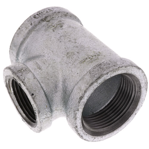 1-1/4" x 1-1/4" x 1" Galvanized Reducing Tee
