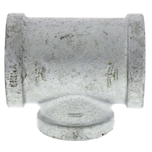 1-1/4" x 1-1/4" x 1" Galvanized Reducing Tee