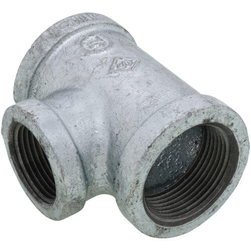 1-1/4" x 1-1/4" x 1" Galvanized Reducing Tee