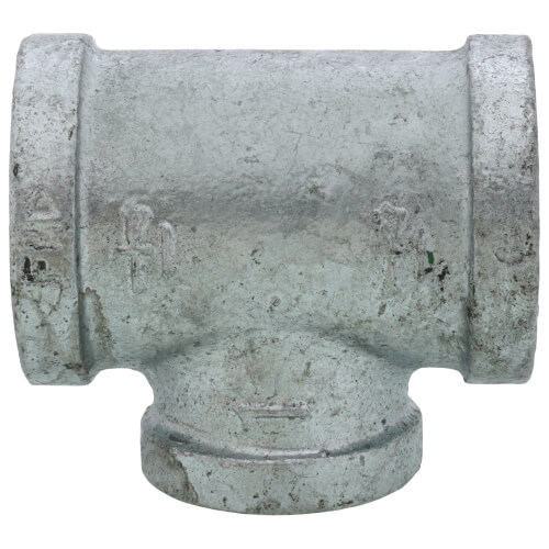 1-1/4" x 1-1/4" x 1" Galvanized Reducing Tee