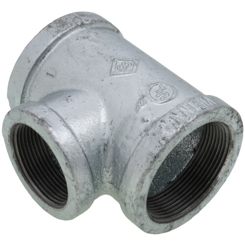 2" x 2" x 1-1/2" Galvanized Reducing Tee