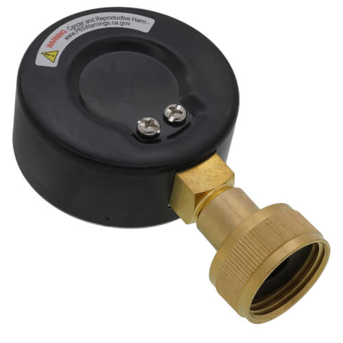 2.5" Economy Maximum Pointer Water Test Pressure Gauge, Top Mount (0-160 PSI)