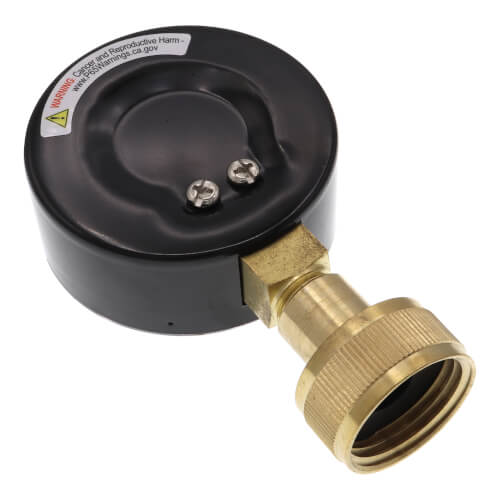 Water Test Gauge, 3/4" Hose Thread, Top Mount (0 - 200 PSI)
