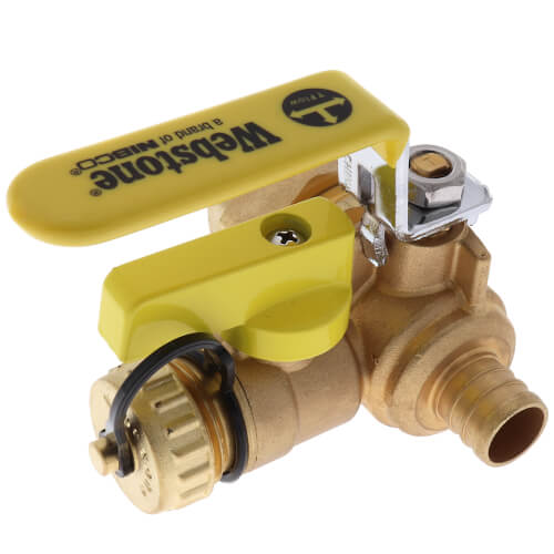 Main product image of 3/4" PEX Crimp x FNPT Union Pro-Pal Ball Valve w/ Drain & Reversible Handle (Lead Free)