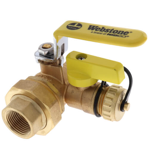 Main product image of 3/4" PEX Crimp x FNPT Union Pro-Pal Ball Valve w/ Drain & Reversible Handle (Lead Free)