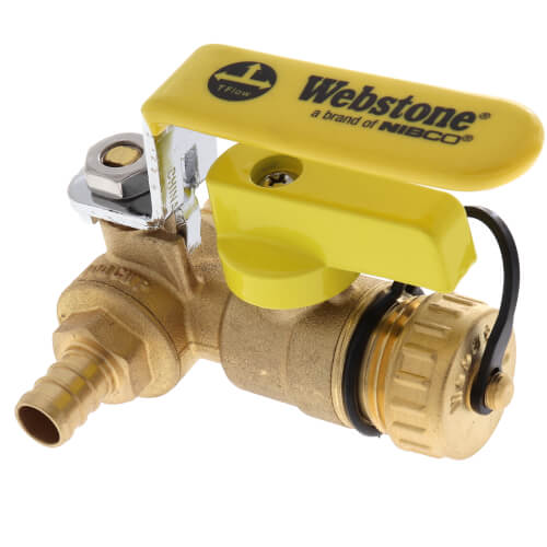 1/2" PEX Crimp Pro-Pal Ball Valve w/ Drain & Reversible Handle (Lead Free)