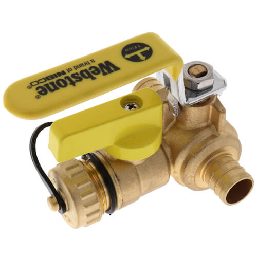 3/4" PEX Crimp Pro-Pal Ball Valve w/ Drain & Reversible Handle (Lead Free)