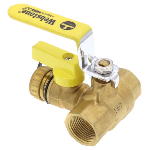 1-1/4" PEX Crimp Pro-Pal Ball Valve w/ Drain & Reversible Handle (Lead Free)