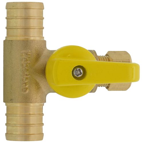 Main product image of 3/8" OD Compression x 3/4" Press Run Pro-Pal T-Valve Full Port Forged DZR Brass Ball Valve w/ Integrated Tee Fitting, Adjustable Packing Gland & Reversible Handle (LF)