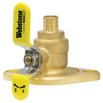 3/4" PEX Crimp Full Port Forged Brass Uni-Flange Isolator Flange w/ Rotating Flange (Lead Free)