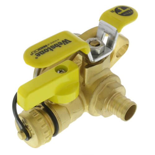 3/4" PEX Crimp Isolator Ball Valve w/ Multi-Function Drain & Rotating Flange, Lead Free