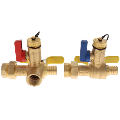 Main product image of 1" PEX Crimp Isolator E-X-P E2 Tankless Water Heater Service Valve Kit (Lead Free)