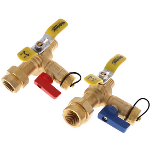 Main product image of 1" PEX Crimp Isolator E-X-P E2 Tankless Water Heater Service Valve Kit (Lead Free)