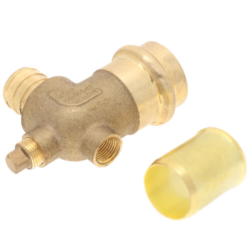 Main product image of 3/4" PEX Crimp x Copper Press Brass Dual Vent Elbow (Lead Free)