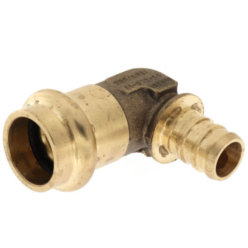 Main product image of 1/2" PEX Crimp x Copper Press Brass 90° Elbow (Lead Free)