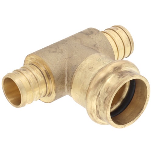 Main product image of 3/4" PEX Crimp × PEX Crimp × Press Brass Transition Tee (LF)