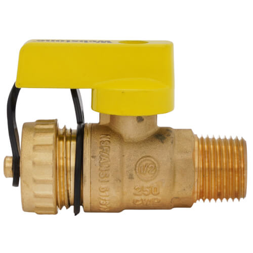 1/2" MIP x 3/4" Hose Pro-Pal Add-A-Drain Full Port DZR Brass Ball Valve w/ Cap