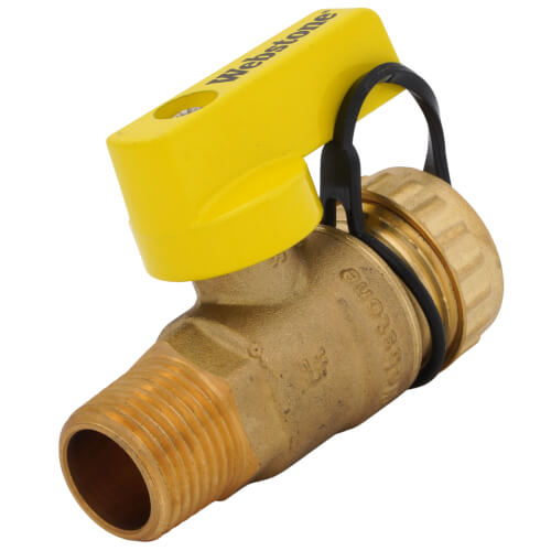 1/2" MIP x 3/4" Hose Pro-Pal Add-A-Drain Full Port DZR Brass Ball Valve w/ Cap