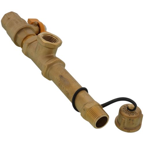 Main product image of 1/2" Gas Sediment Trap Full Port Gas Ball Valve w/ 3" Tee Fitting & Cap