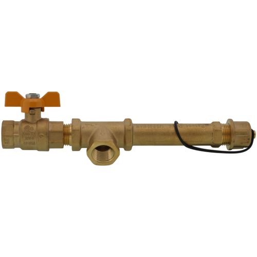 Main product image of 1/2" Gas Sediment Trap Full Port Gas Ball Valve w/ 3" Tee Fitting & Cap