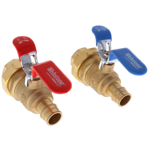Main product image of 3/4" Expansion PEX E-X-P Union Ball Tankless Water Heater Service Valve Kit (Lead Free)
