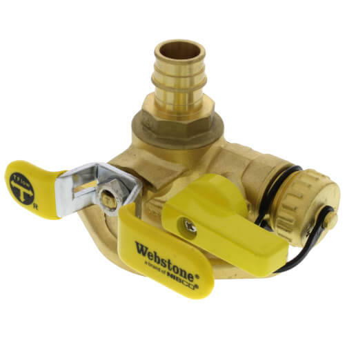 Main product image of 3/4" Expansion PEX Isolator Ball Valve w/ Multi-Function Drain & Rotating Flange, Lead Free