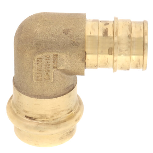 Main product image of 3/4" Copper Press x Expansion PEX Brass Transition Elbow (Lead Free)