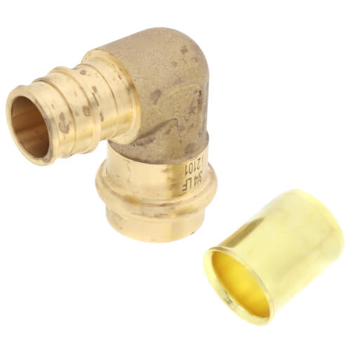 Main product image of 3/4" Copper Press x Expansion PEX Brass Transition Elbow (Lead Free)