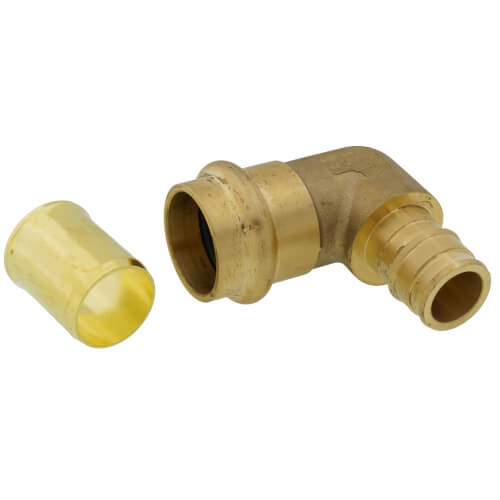 3/4" x 5/8" Copper Press x Expansion PEX Brass Transition Elbow (Lead Free)