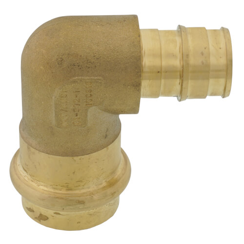 3/4" x 5/8" Copper Press x Expansion PEX Brass Transition Elbow (Lead Free)