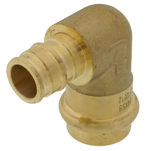 3/4" x 5/8" Copper Press x Expansion PEX Brass Transition Elbow (Lead Free)