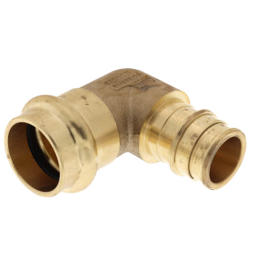 Main product image of 3/4" Copper Press x Expansion PEX Brass 90-Degree Elbow (Lead Free)