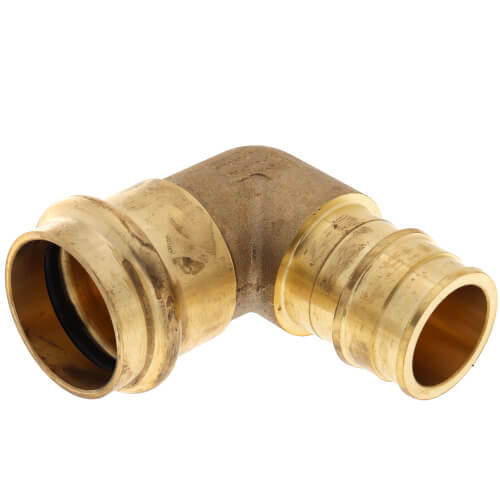 Main product image of 1" Copper Press x Expansion PEX Brass 90-Degree Elbow (Lead Free)