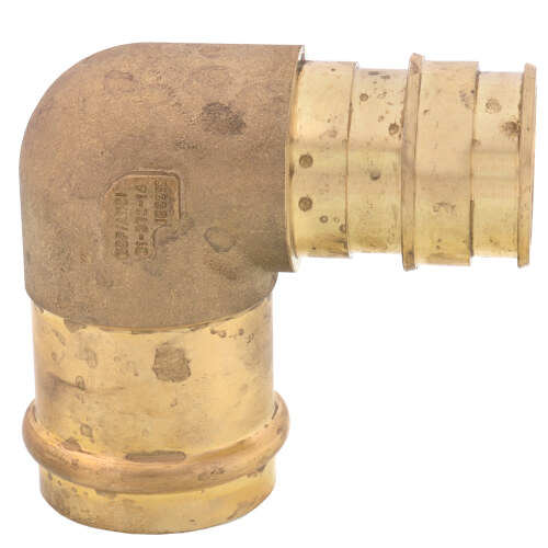 Main product image of 1-1/4" Copper Press x Expansion PEX Brass 90-Degree Elbow (Lead Free)