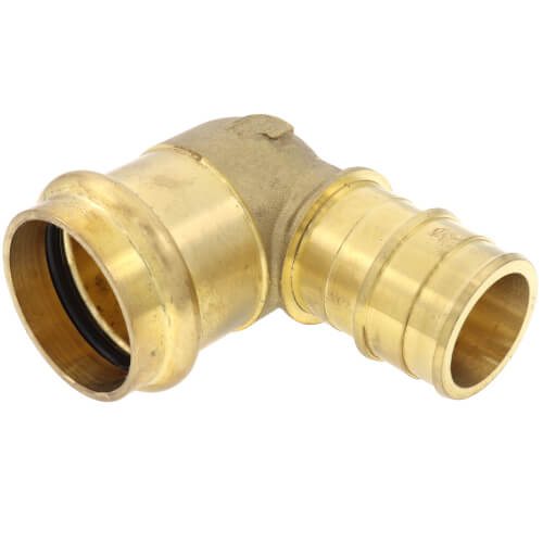 Main product image of 1-1/2" Copper Press x Expansion PEX Brass 90-Degree Elbow (Lead Free)