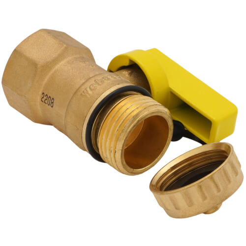 Main product image of 3/4" FIP x 3/4" Hose Pro-Pal Add-A-Drain DZR Brass Ball Valve w/ Cap