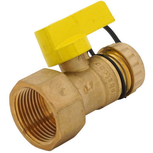 Main product image of 1" FIP x 3/4" Hose Pro-Pal Add-A-Drain Full Port DZR Brass Ball Valve w/ Cap