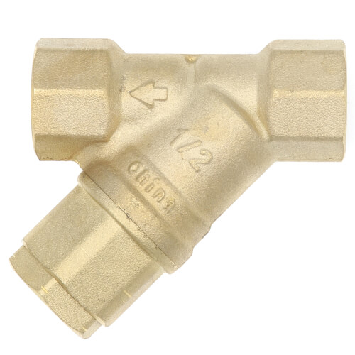 Main product image of 1/2" FIP Forged DZR Brass Y-Strainer (20 MESH) w/ 1/2" Plugged NPT Port