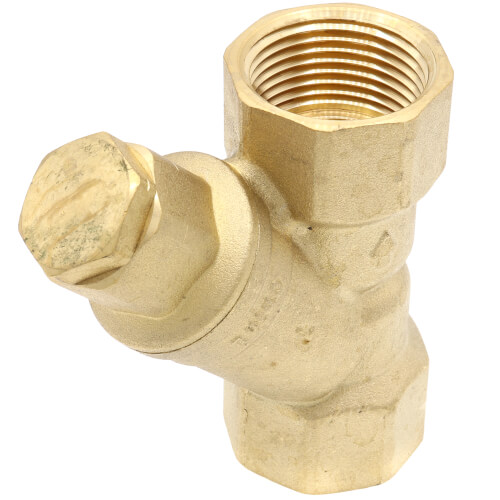 Main product image of 1' FIP Forged DZR Brass Y-Strainer (20 MESH) w/ 1/2" Plugged NPT Port